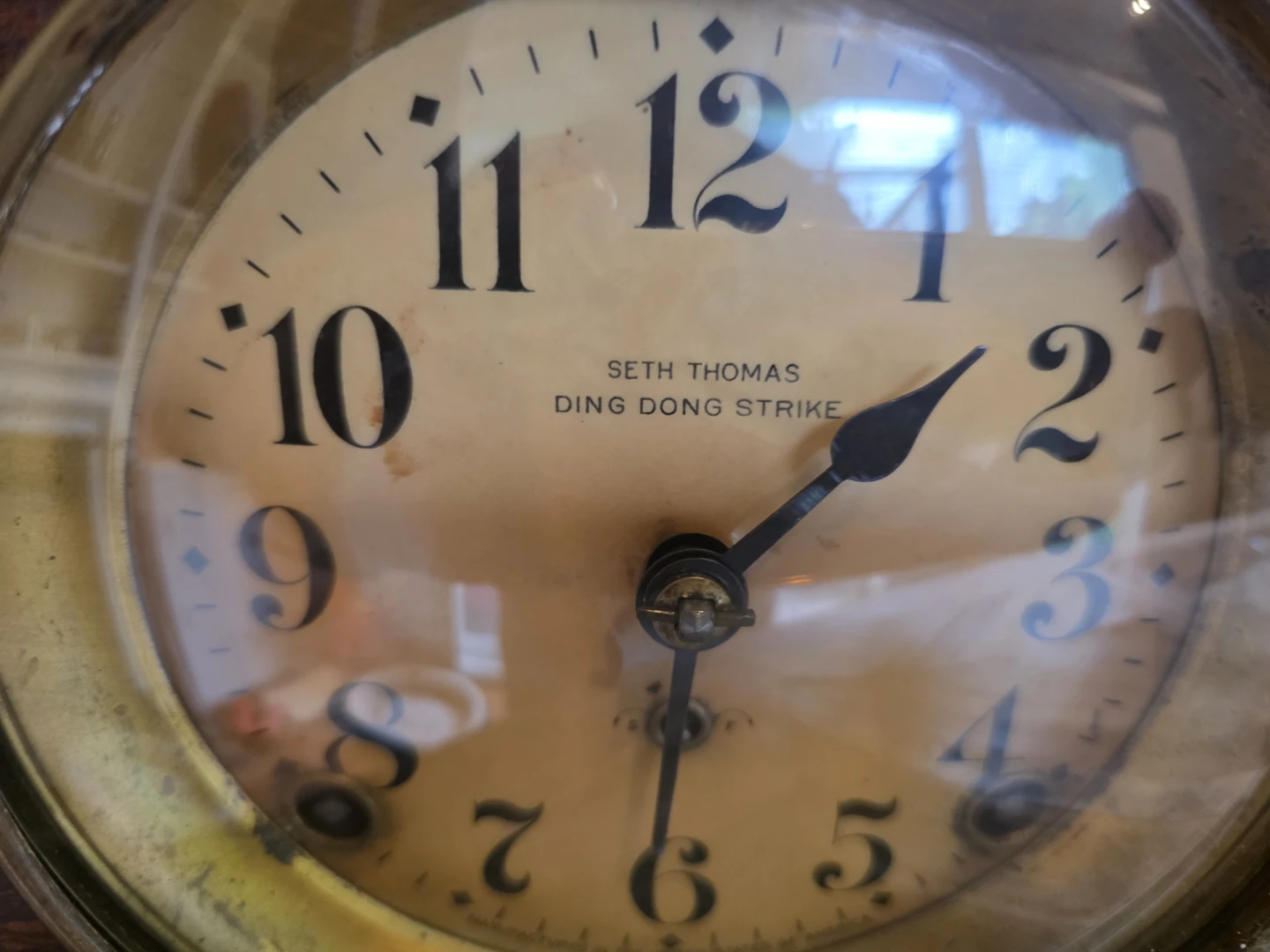 Vintage Seth Thomas Ding Dong Strike Mantel Clock with Key - photo 2