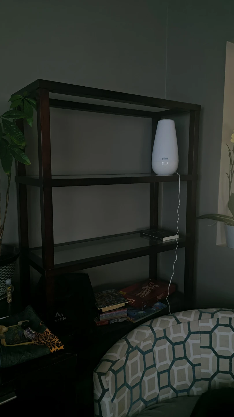 Matching Dark Wood 5-Tier Bookshelves with Glass Shelves - photo 4
