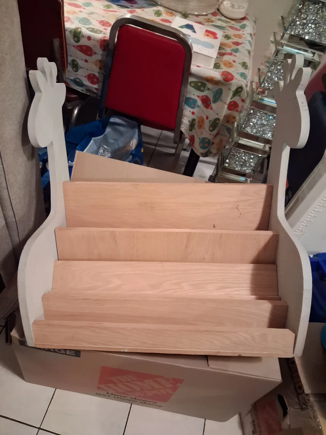 Wooden Tiered Display Shelf