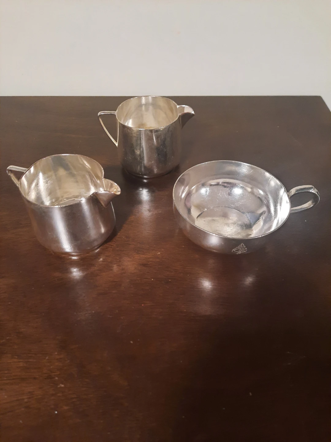 Silver  plated Creamer and Sugar Bowl pcs