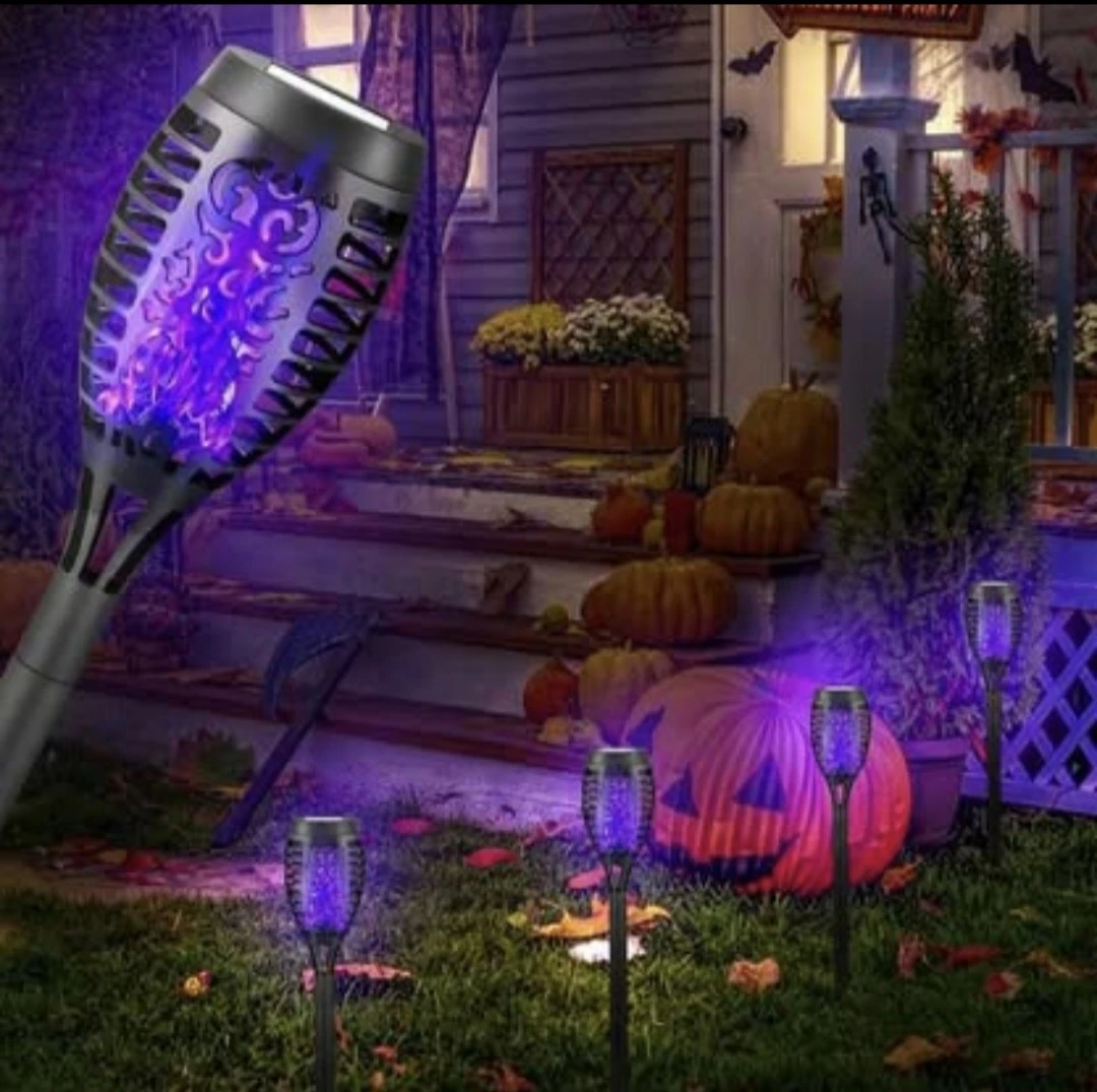 New Solar Flame Lights  purple or green. $6 each