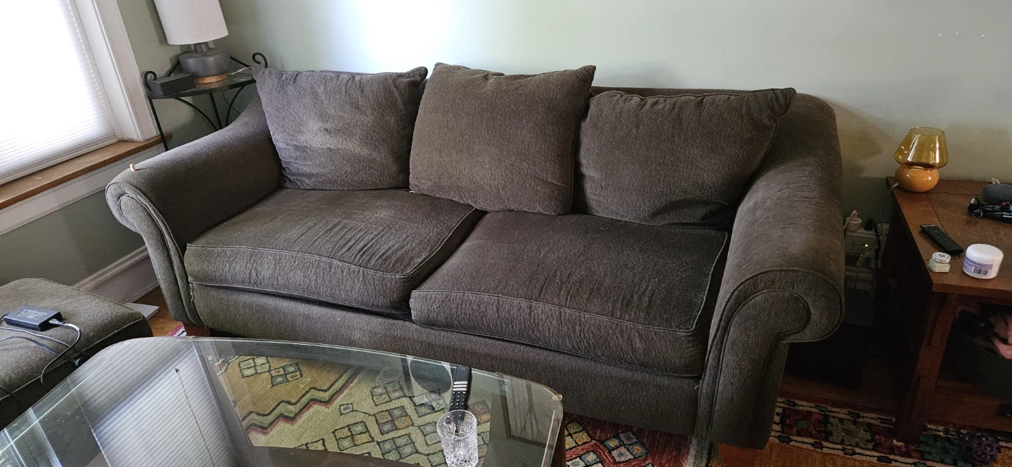Couches, coffee tables, and drawers