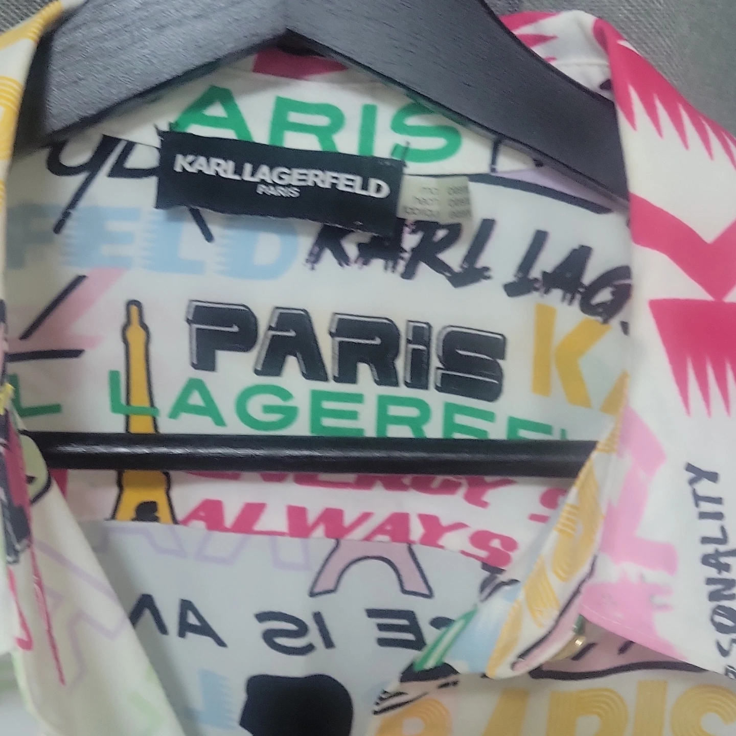 Karl Lagerfeld Paris Graphic Button-Up Shirt - photo 3