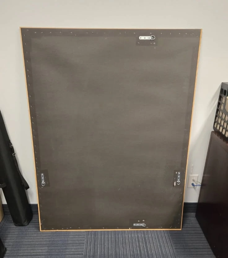 Large Dark Wood Framed Mirror - photo 2