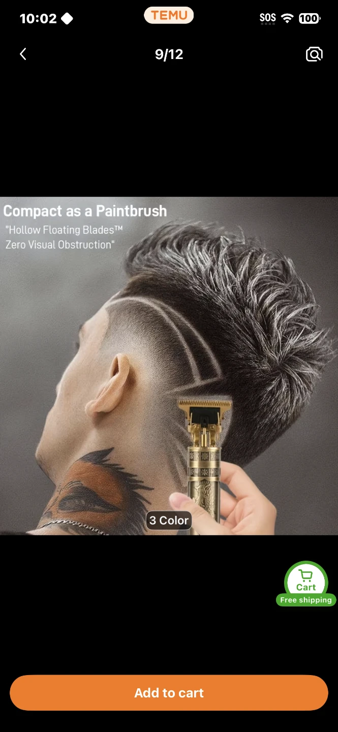 Vintage Dragon Engraved Cordless Hair Clipper Trimmer - photo 3