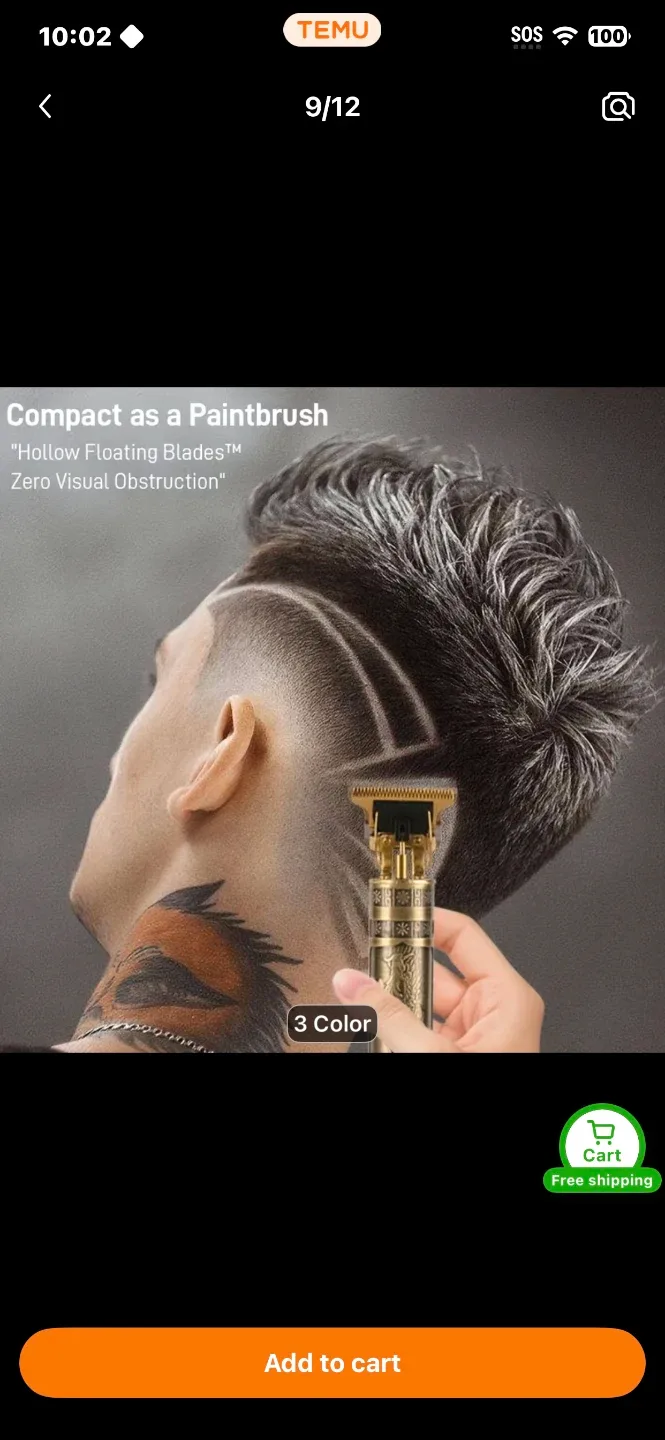 Vintage Dragon Engraved Cordless Hair Clipper Trimmer - photo 3