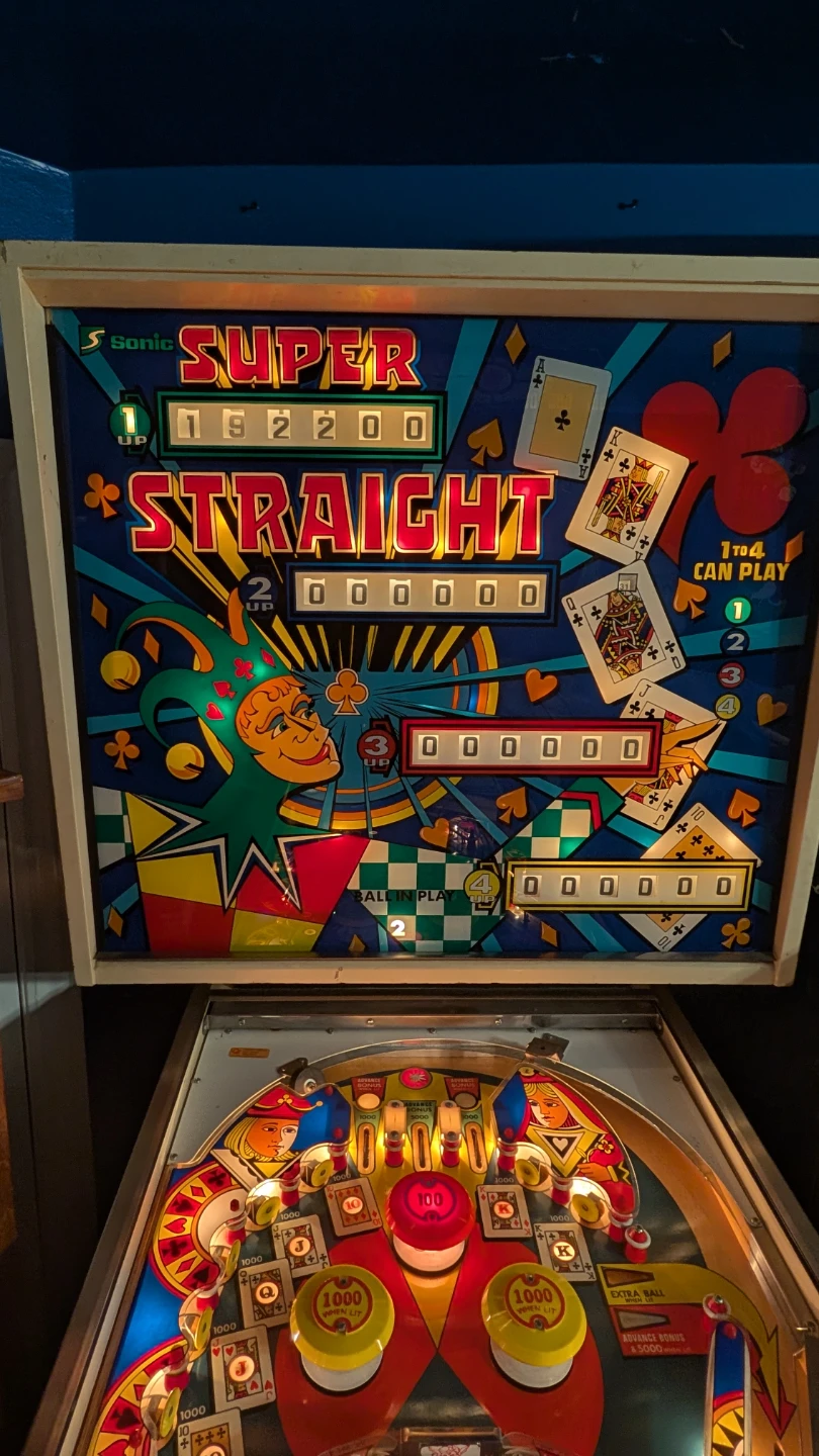 Sonic Super Straight Pinball Machine
