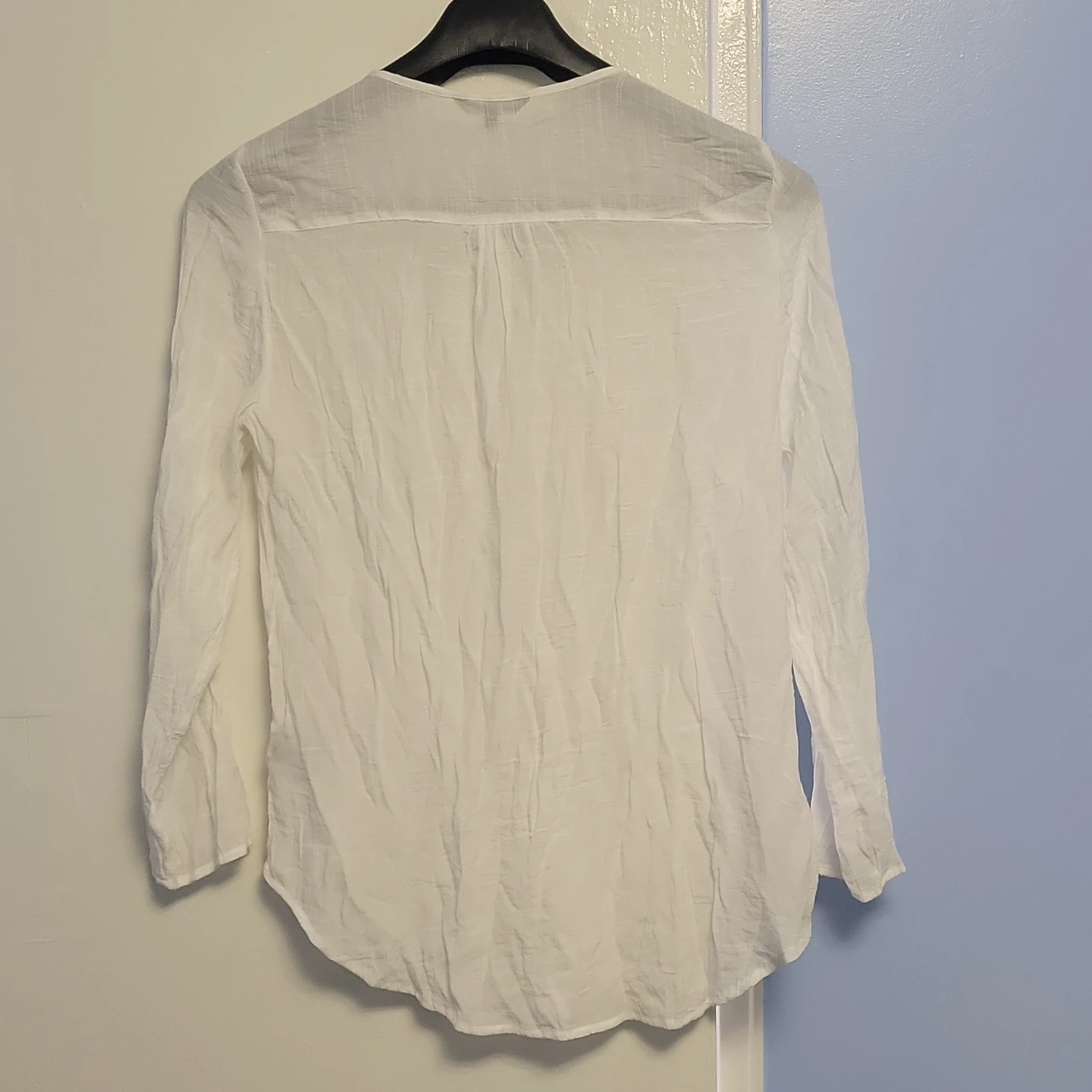 Unique Spectrum White Zip-Up Blouse XL - photo 4