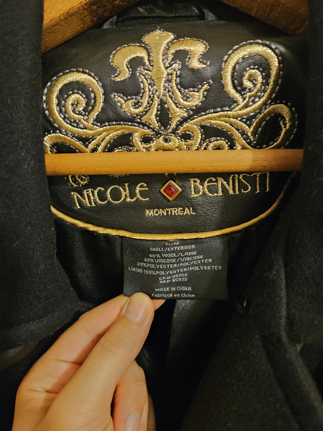 Nicole Benisti Black Wool Blend Coat - photo 2