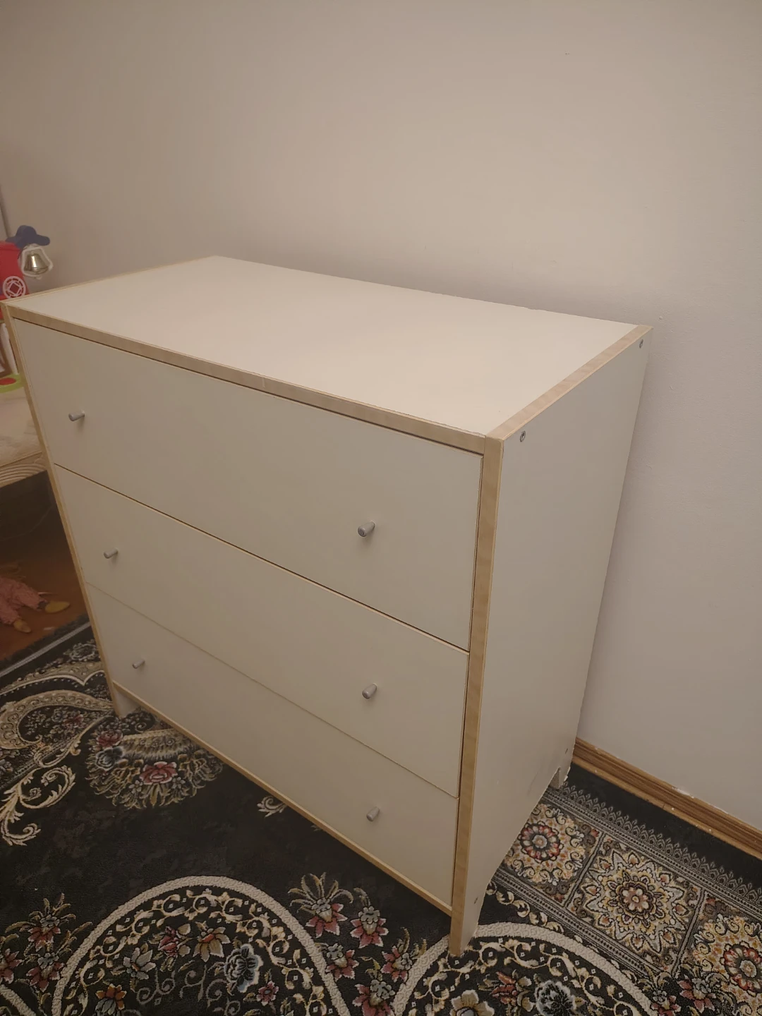 White 3-Drawer Dresser - photo 2
