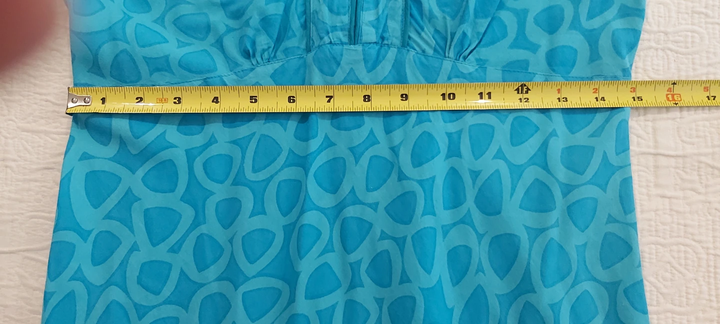 Teal Sleeveless Patterned Dress - photo 4