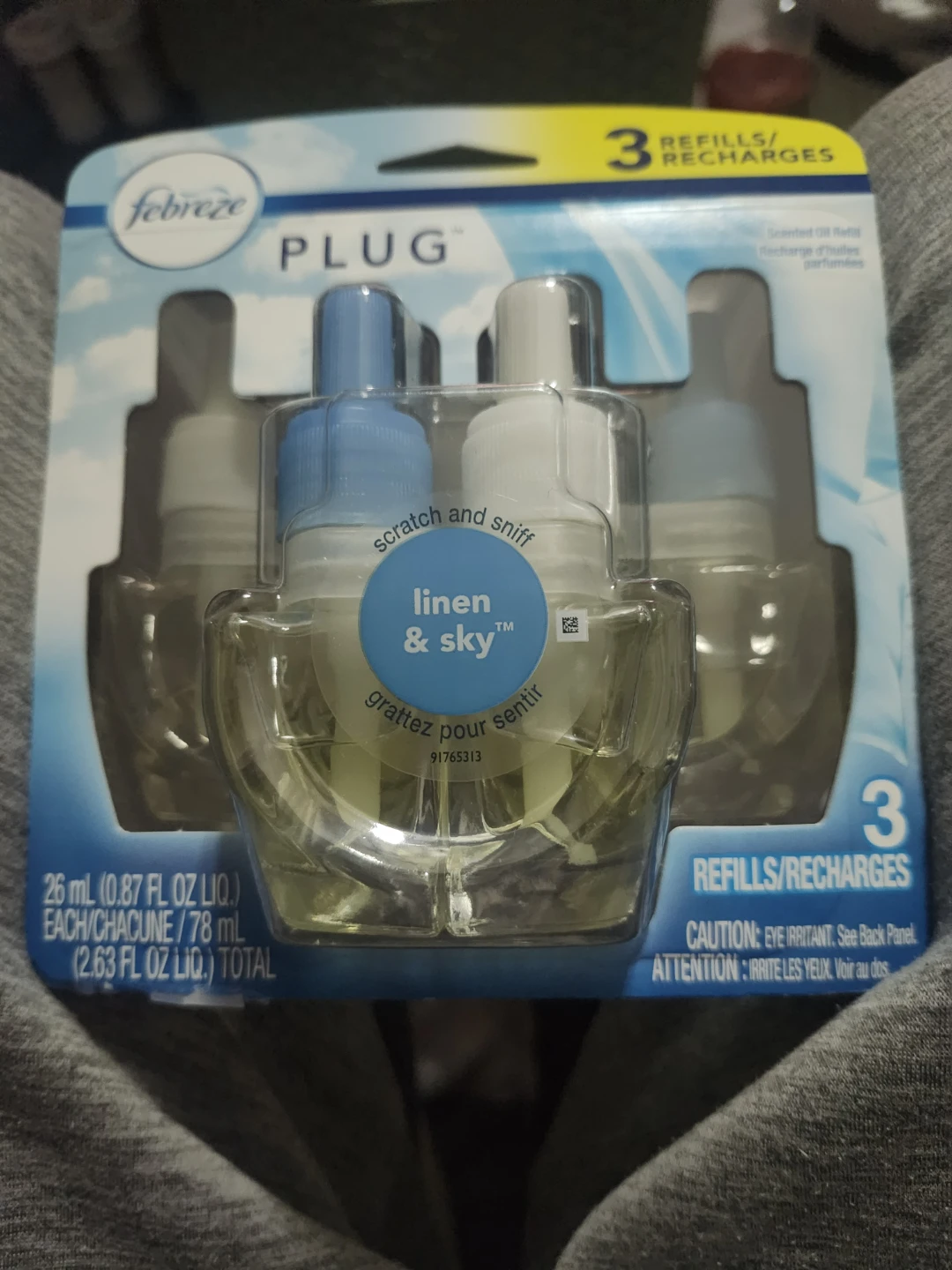 Febreze Plug Scented Oil Refills Linen & Sky (3 Count)