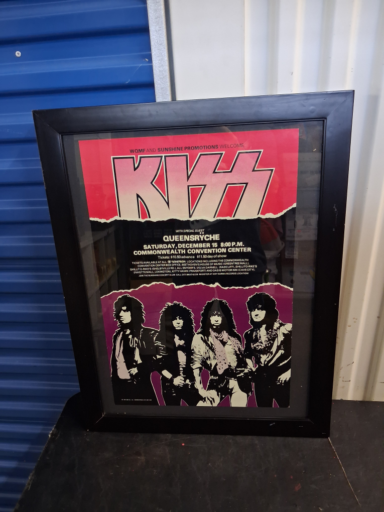 1984 original Kiss & Queensryche Animalize Tour Concert Poster