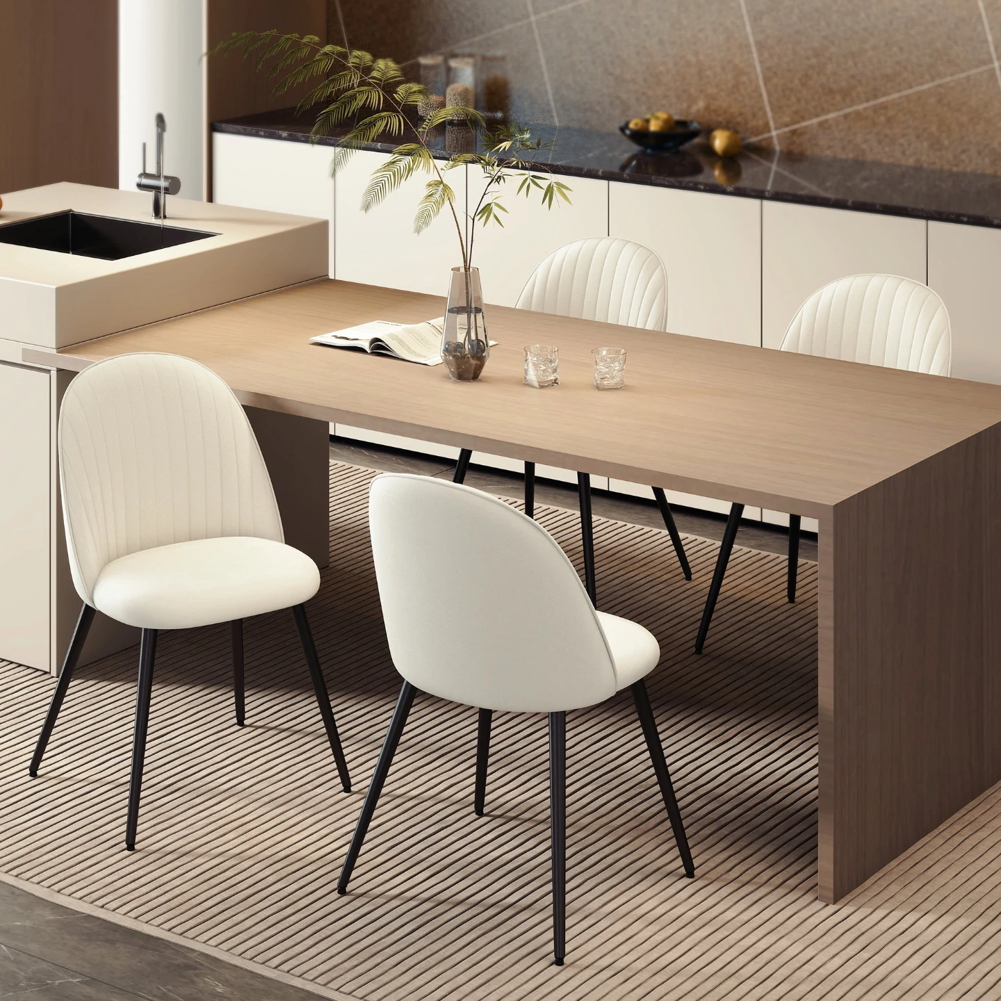 Brand new Set of 4 Upholstered Dining Chairs - photo 3