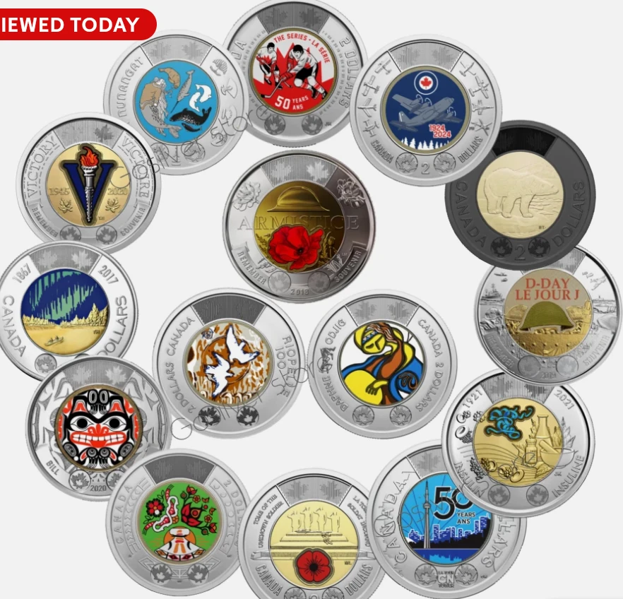Canada 2 Dollar Souvenir Coin Collection