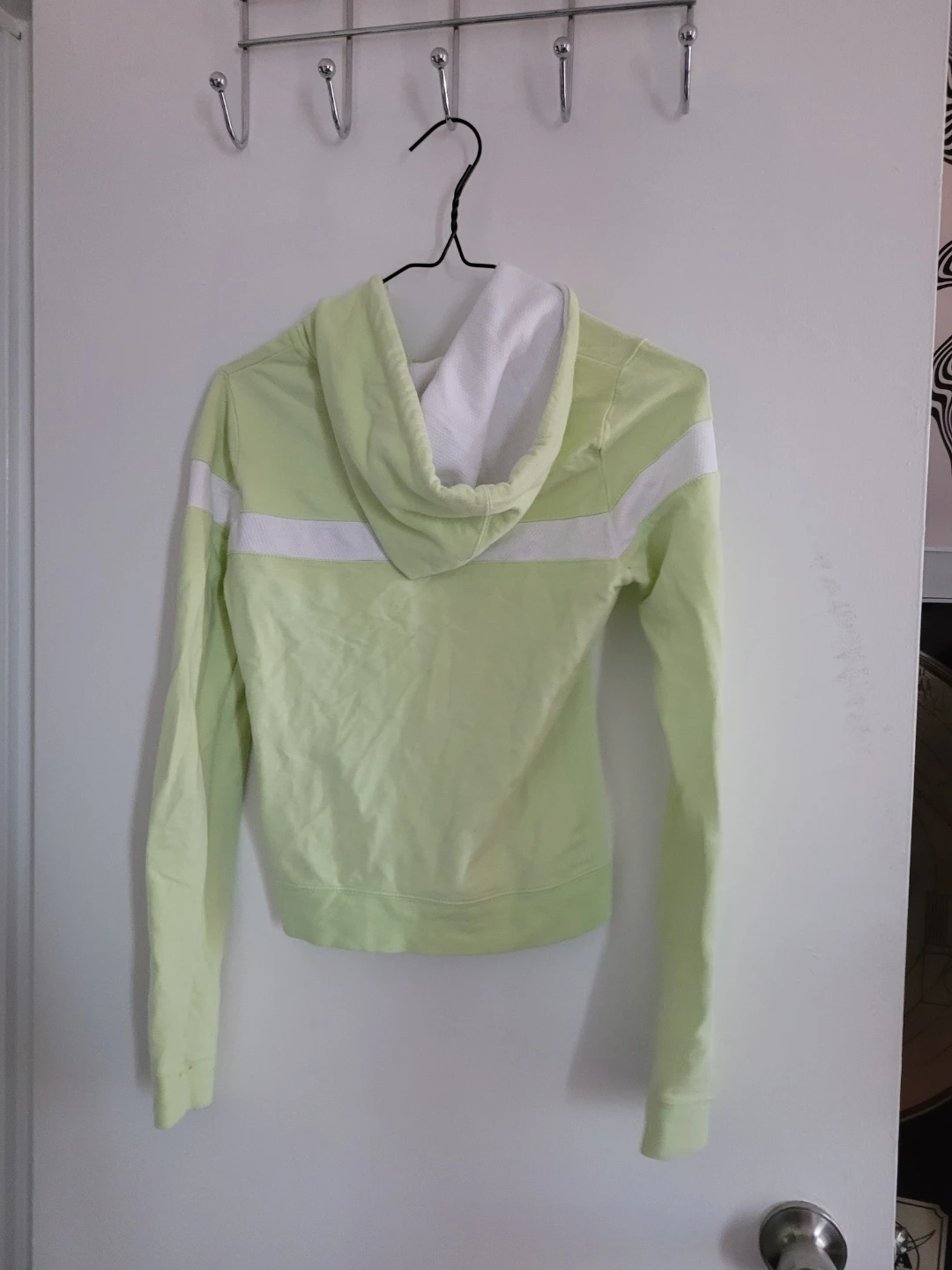 Light Green Full Zip Hoodie with White Accents - photo 2