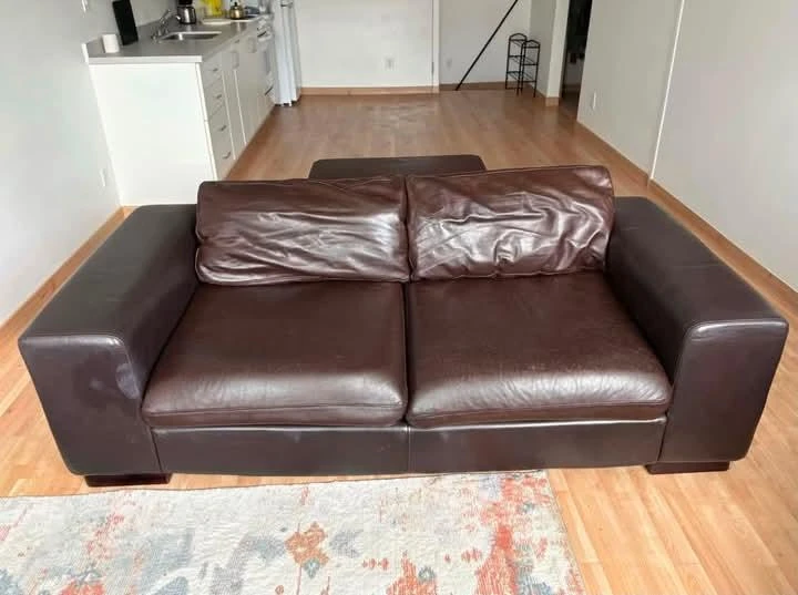 Brown Leather Sofa