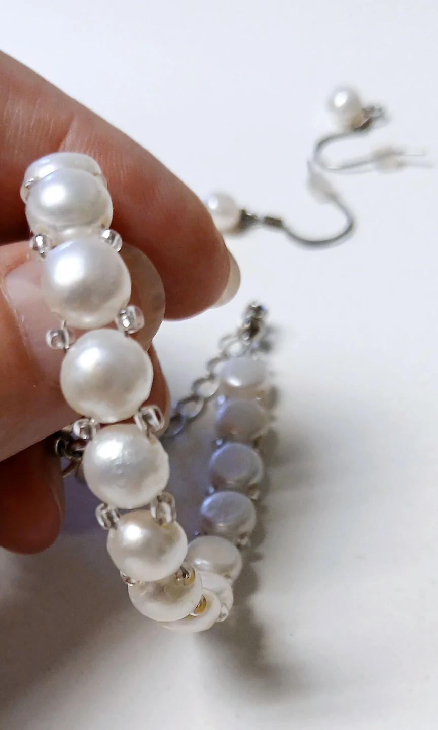 Pearl Bracelet and Earrings Set