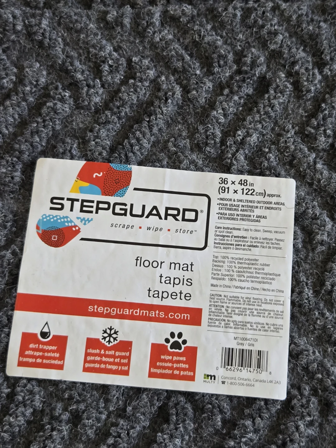 StepGUARD 36 x 48 inch Floor Mat