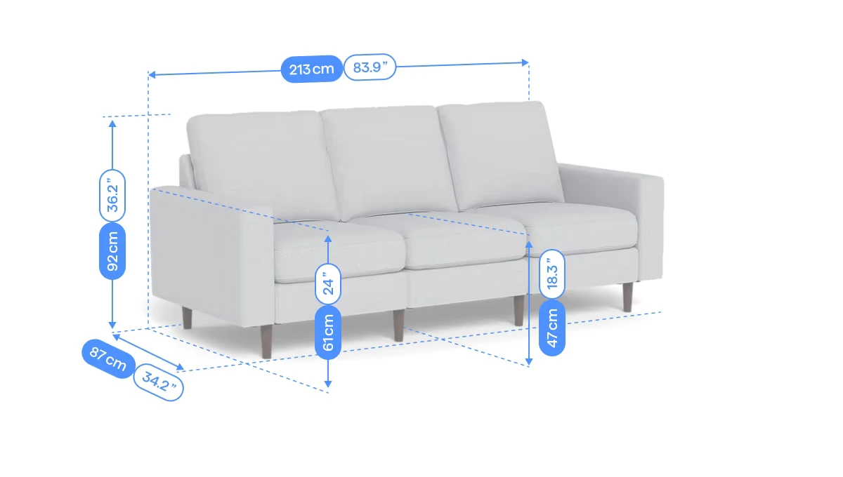Modular White Sofa with Gold Legs (cozey altus) - photo 2