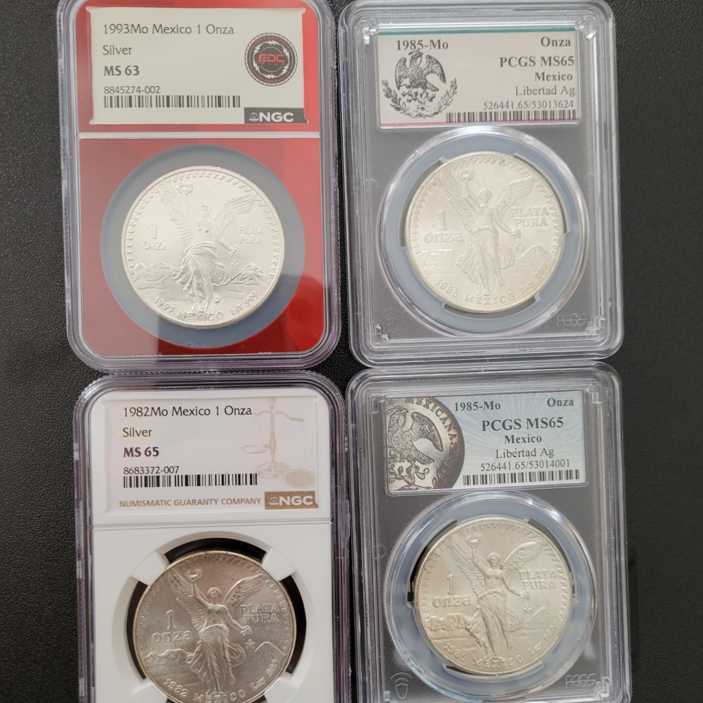 Collection of Graded Mexican Silver Libertad Coins