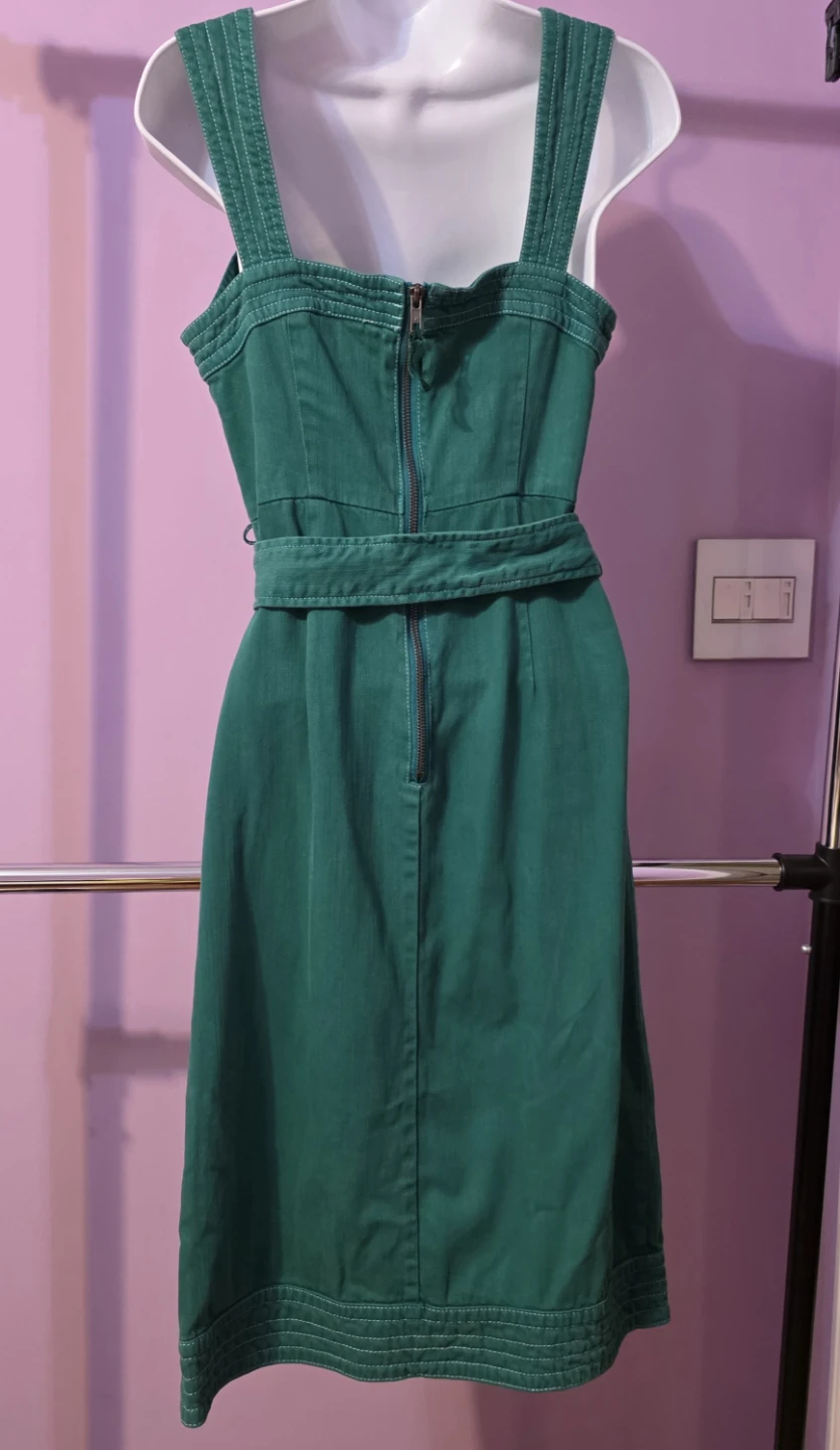 Maeve by Anthropologie Green Button Front Midi Dress - photo 3