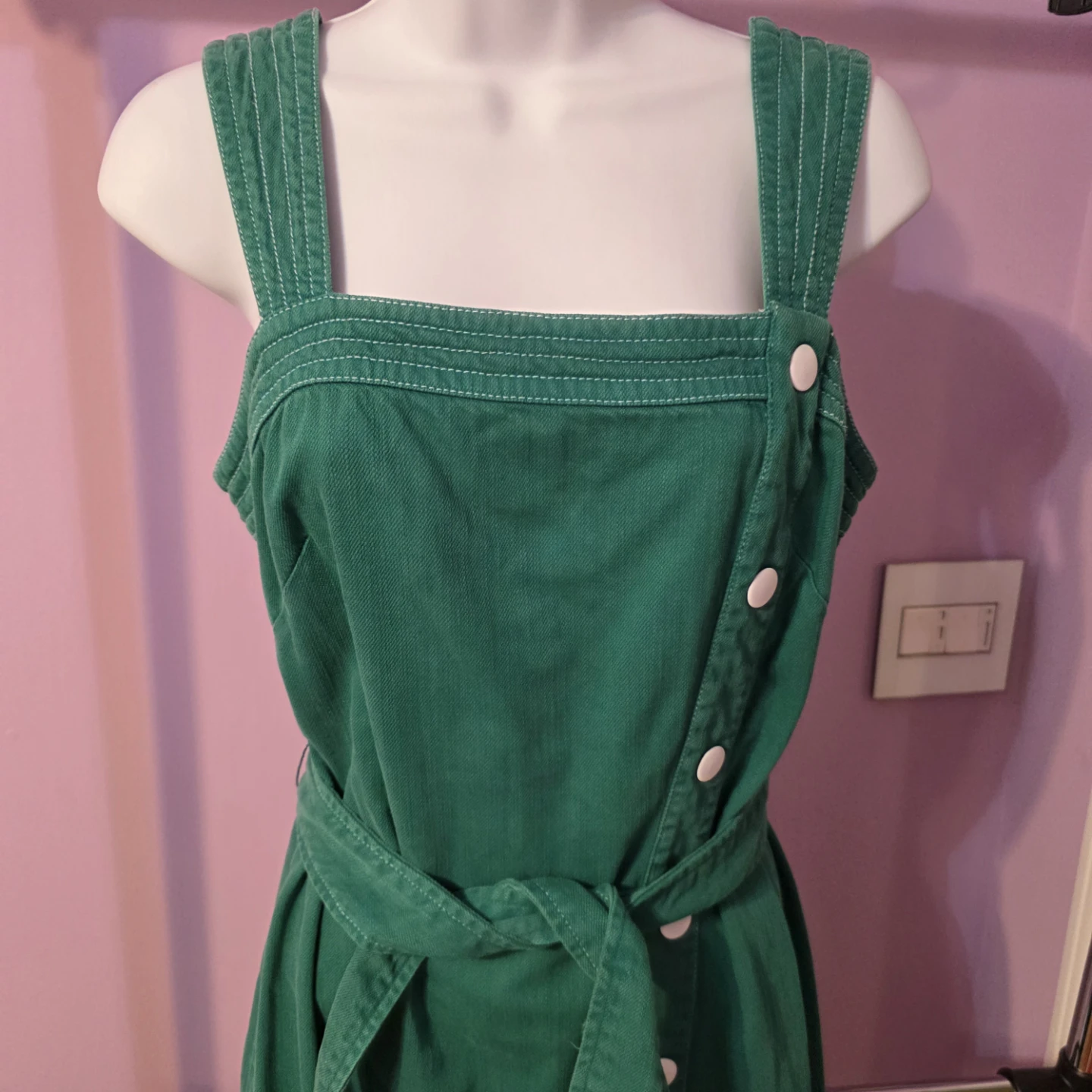 Maeve by Anthropologie Green Button Front Midi Dress - photo 4