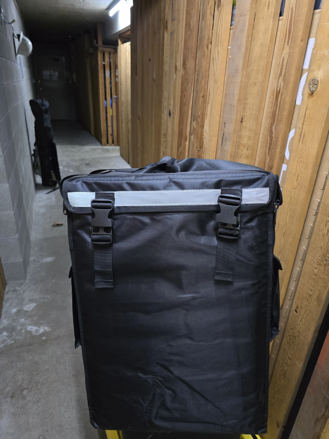Black Insulated Delivery Backpack