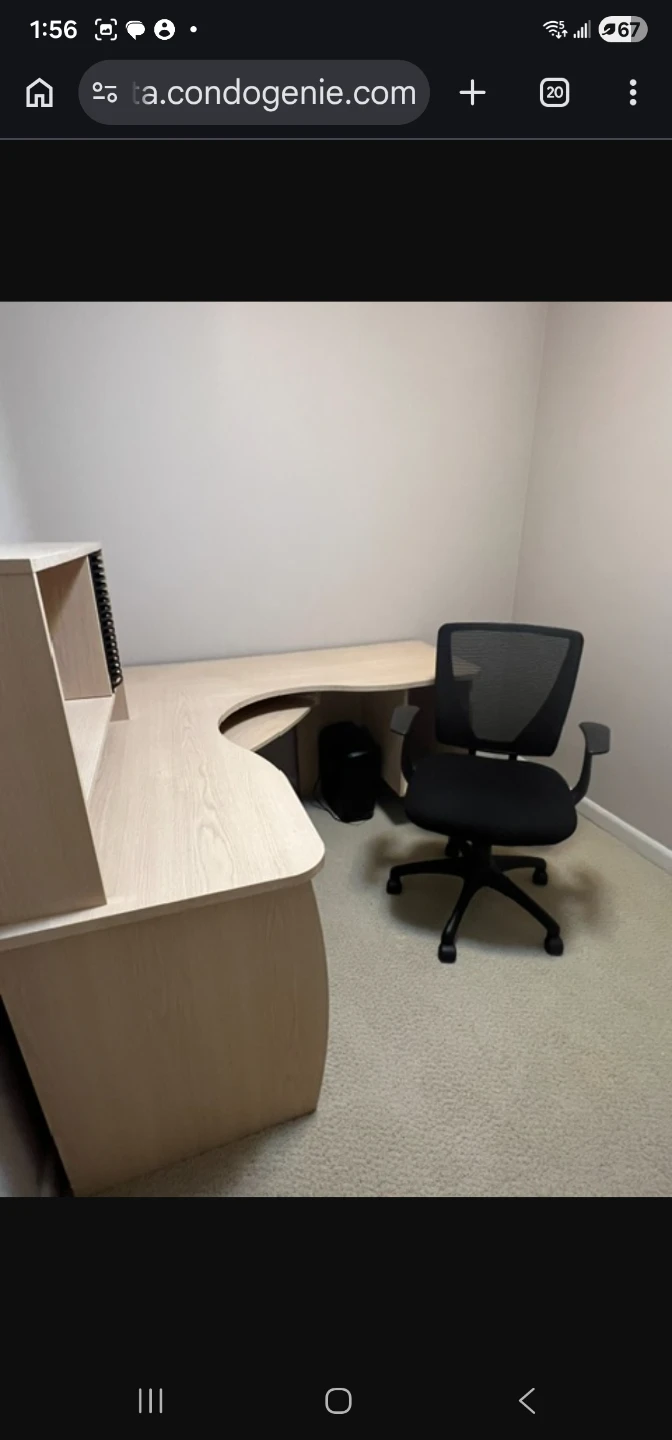 Corner Desk with Hutch and Office Chair