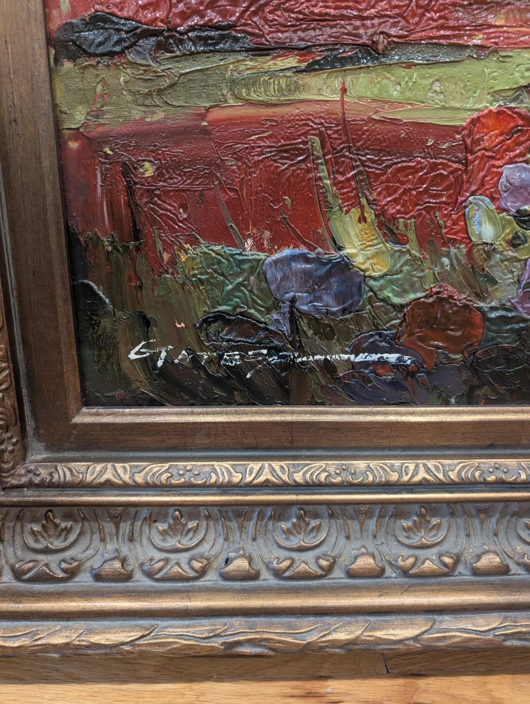Very Large Framed Landscape Oil Painting - photo 4