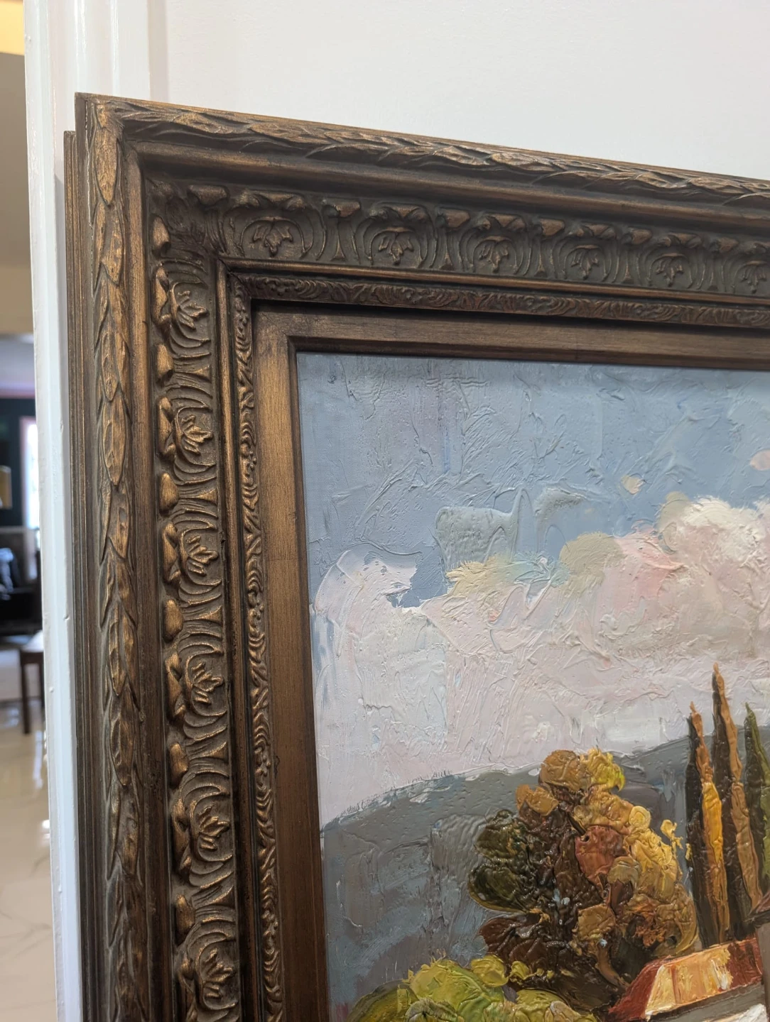 Very Large Framed Landscape Oil Painting - photo 5