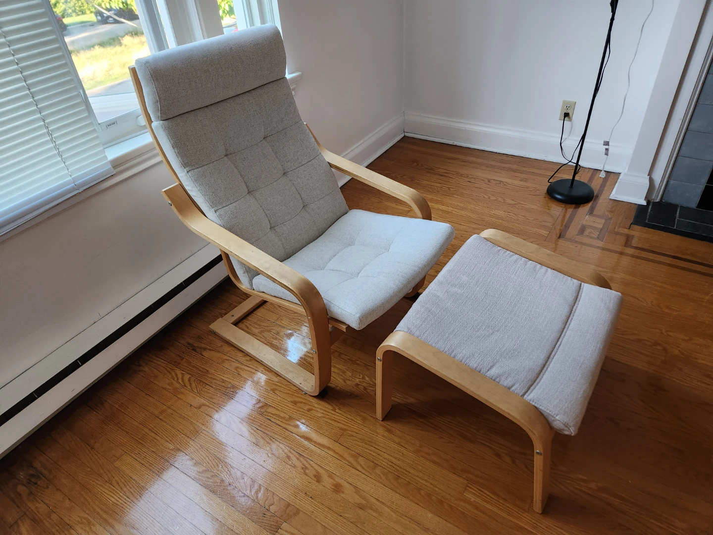 IKEA Poang Armchair with Footrest