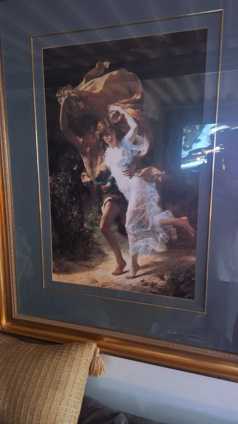 Framed Art Print of Romantic Scene - photo 3
