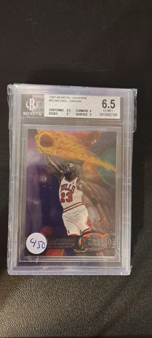 1997-98 Metal Universe Michael Jordan #23 Beckett Graded 6.5