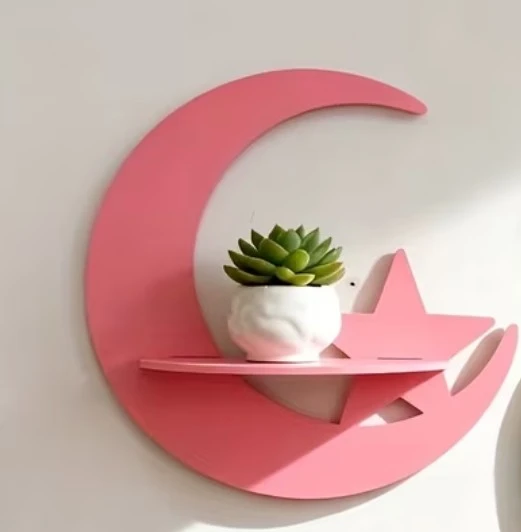 Pink Moon and Star Shelf