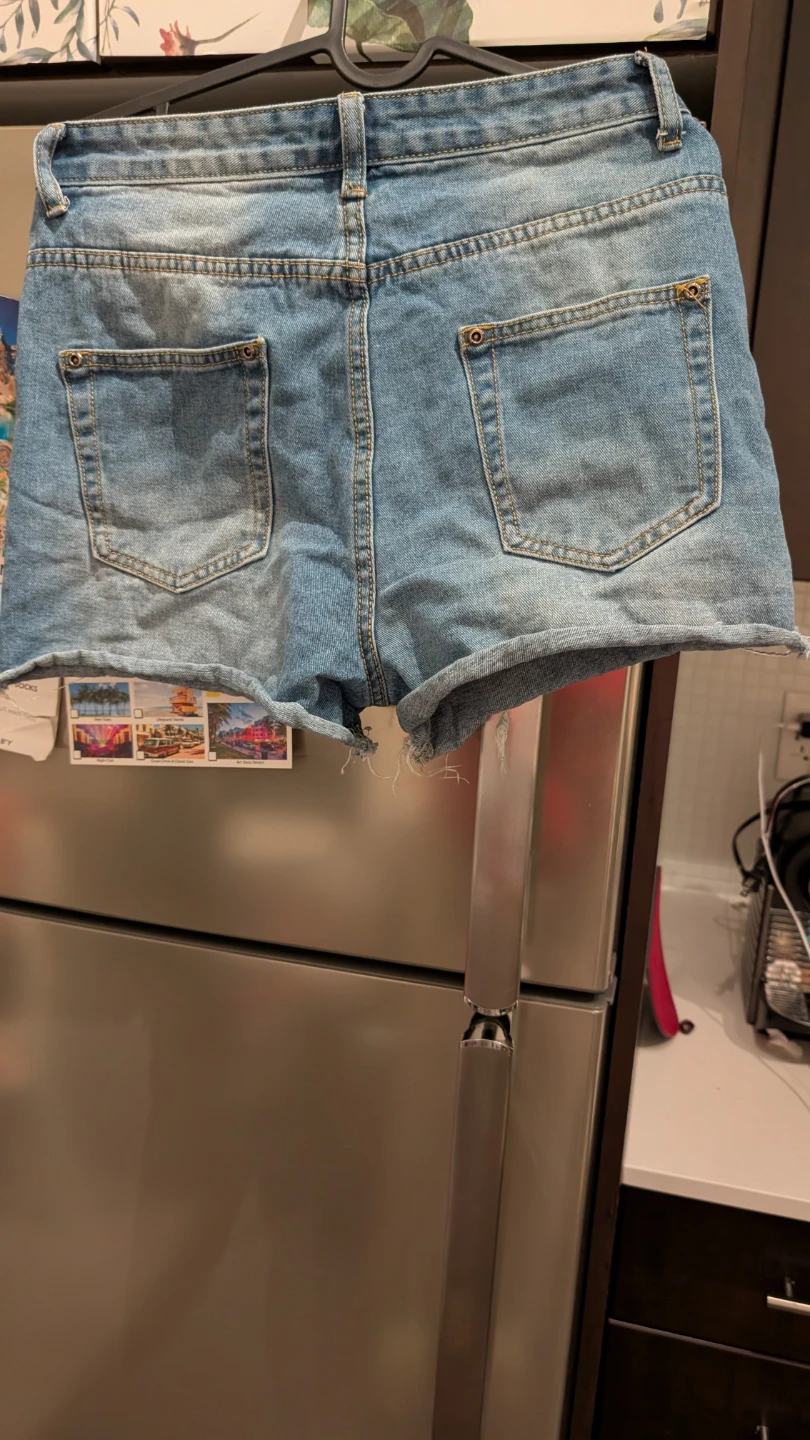 Boohoo Blue Denim Cutoff Summer Shorts - photo 5