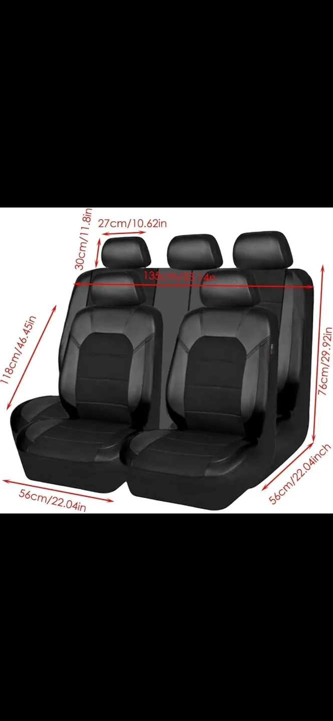Rear leatherette car seat cover
