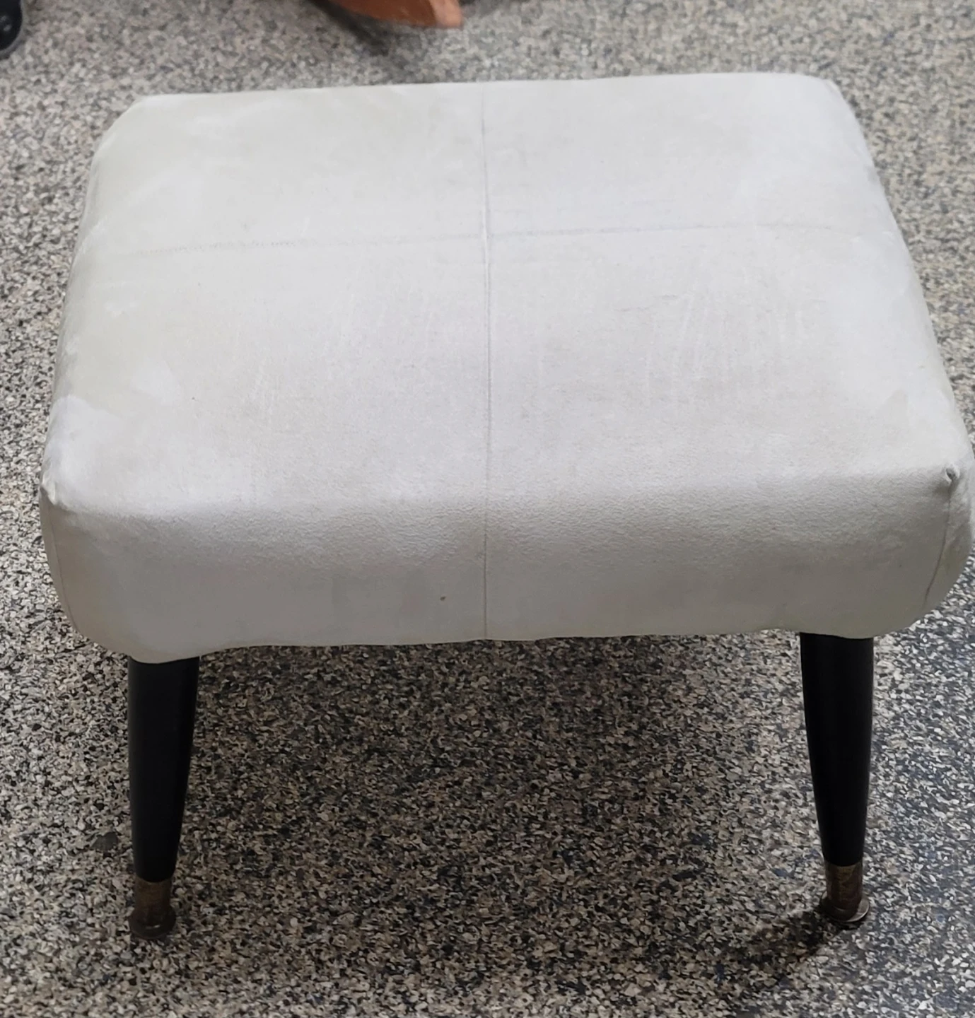 White Footstool Ottoman