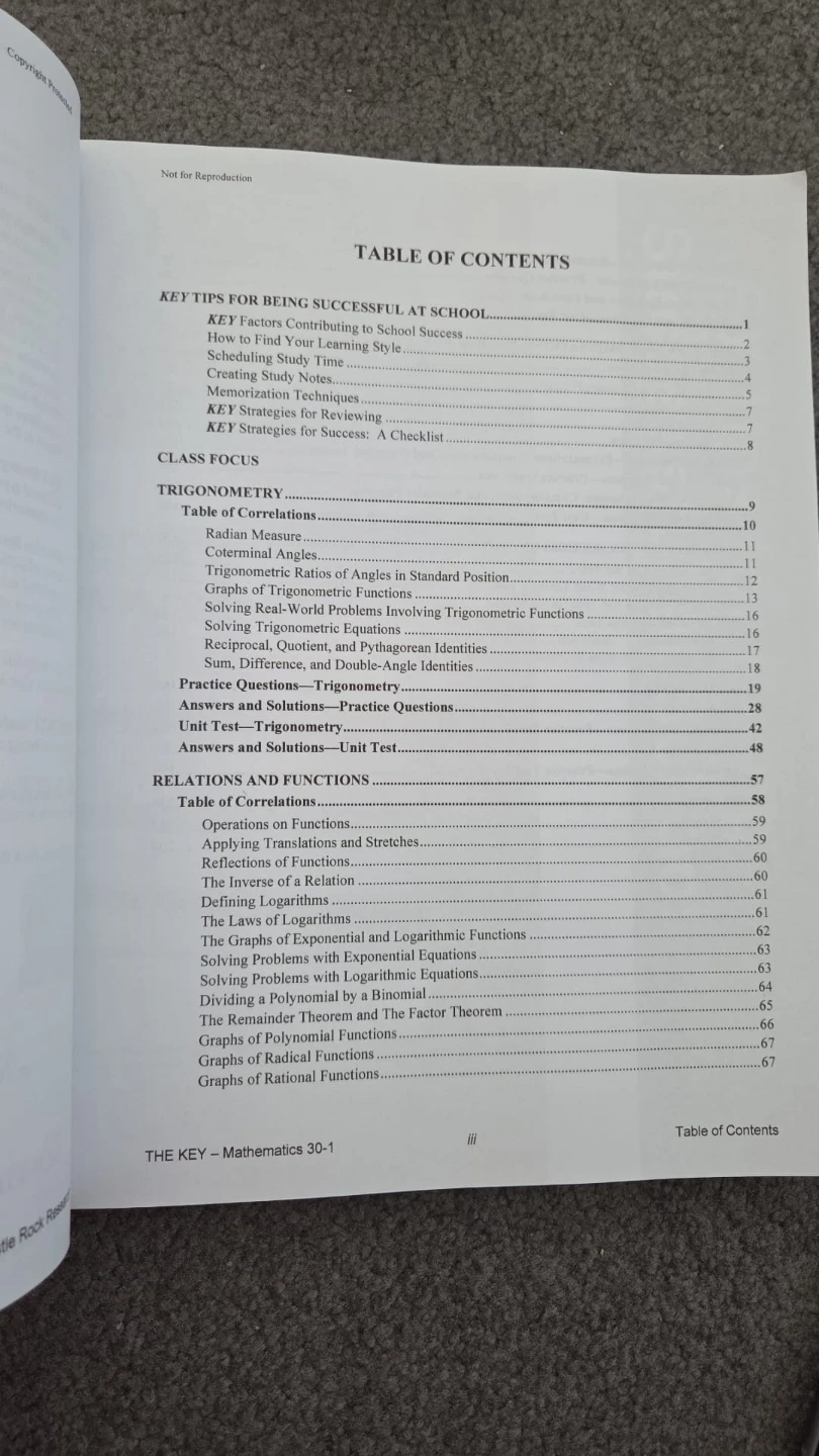 SOLARO Mathematics 30-1 Alberta Study Guide - photo 3