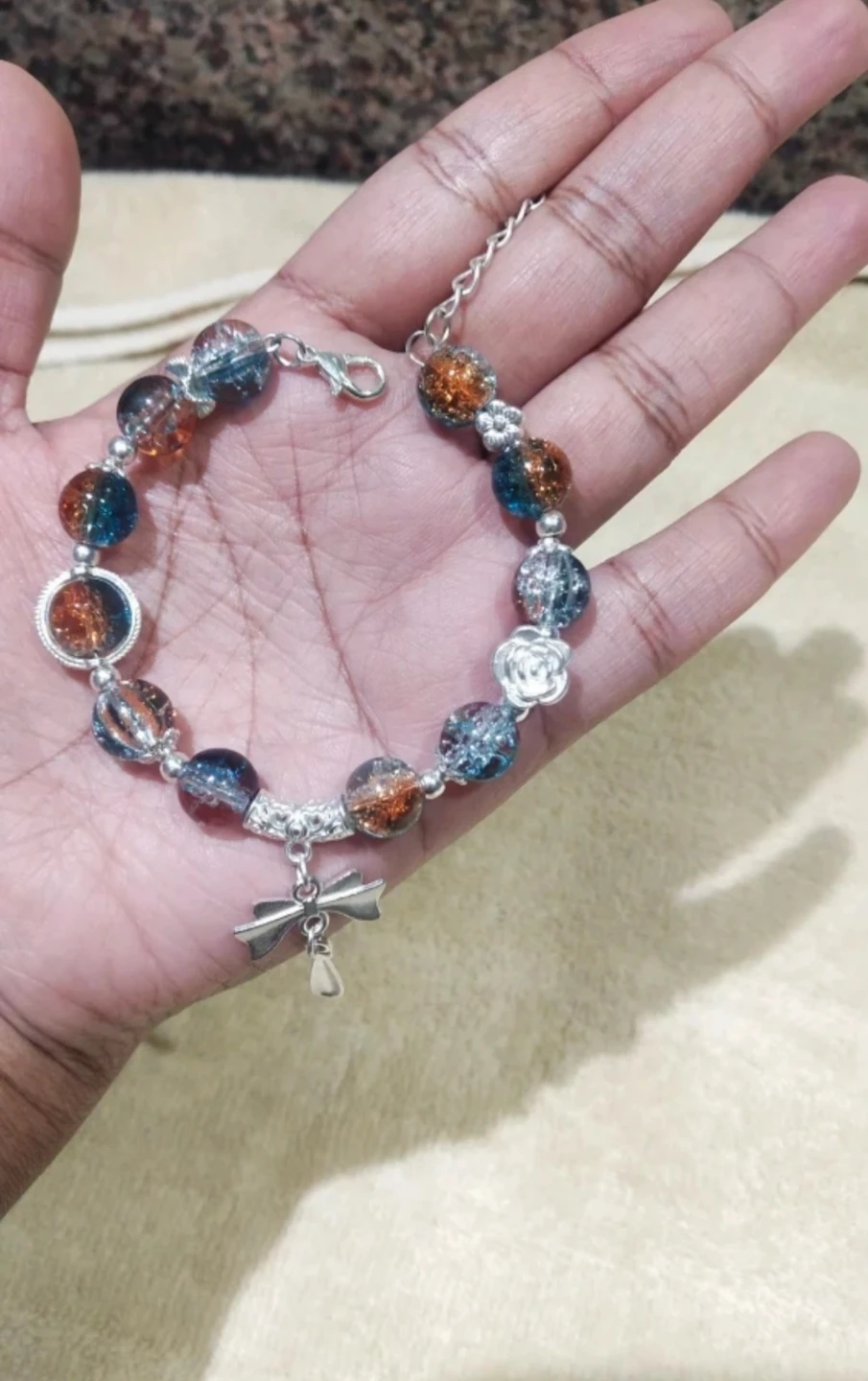 Beaded Bracelet with Charm