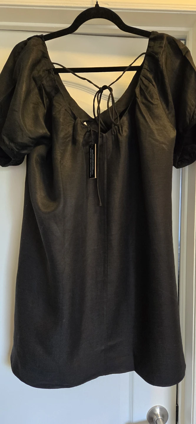 Banana Republic Black Puff Sleeve Mini Dress - photo 2