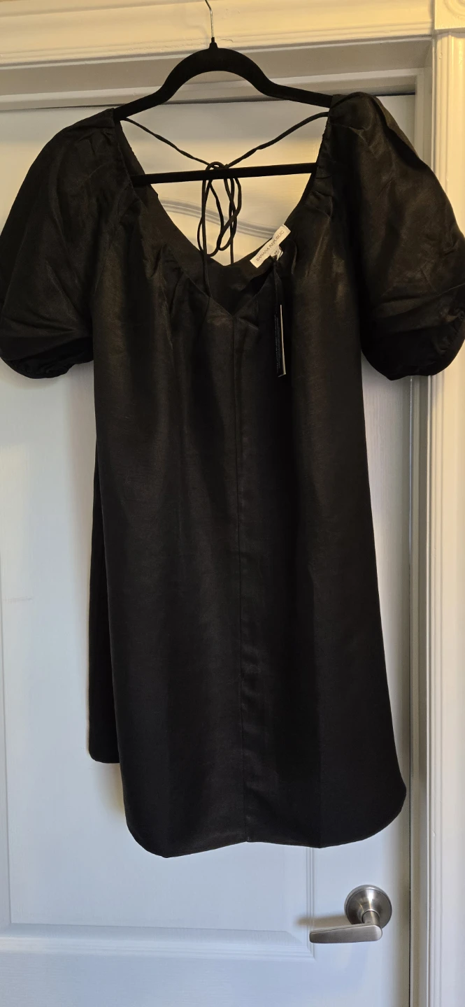 Banana Republic Black Puff Sleeve Mini Dress - photo 3