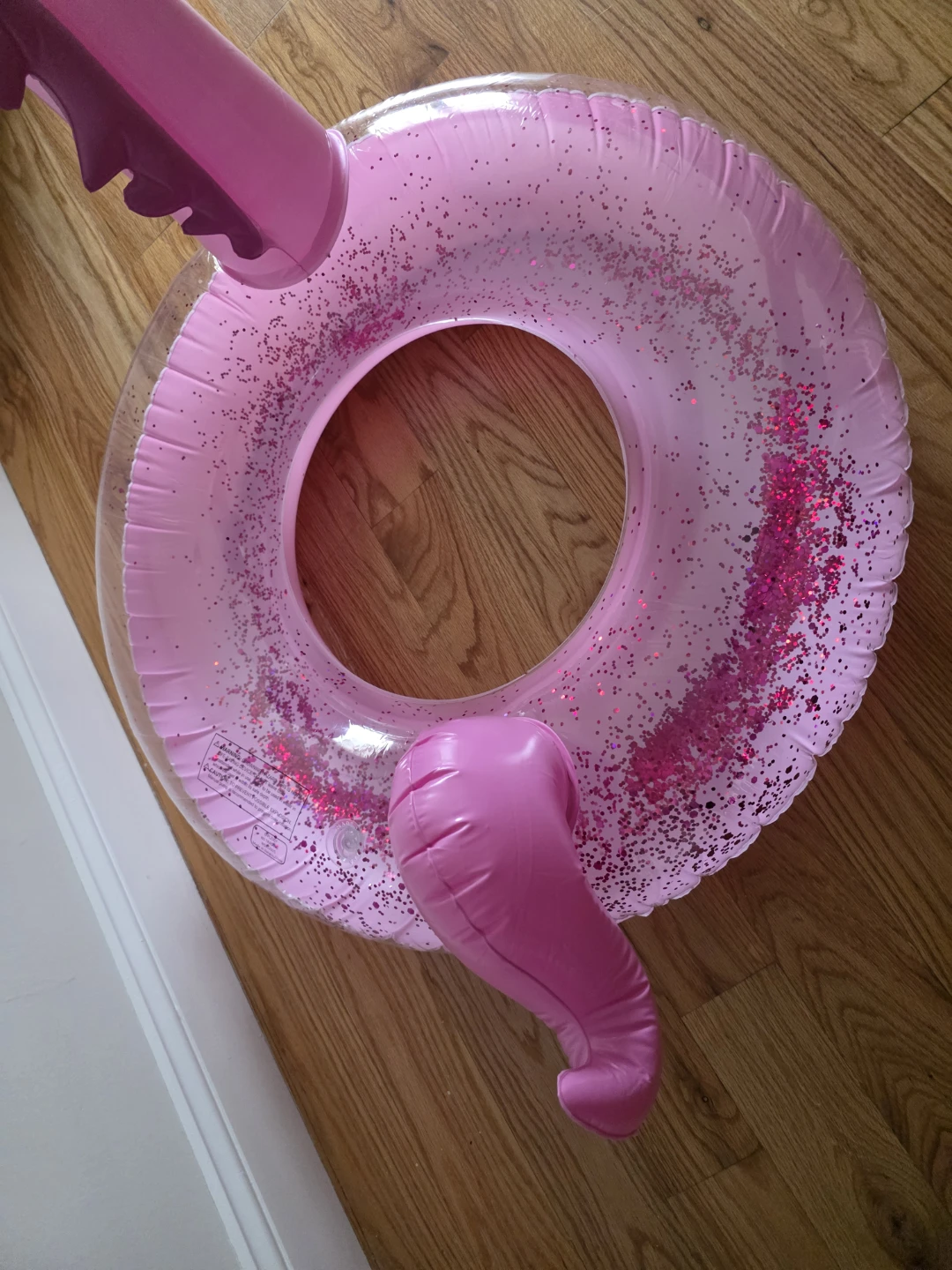 Pink Glitter Unicorn Inflatable Pool Float Ring - photo 3