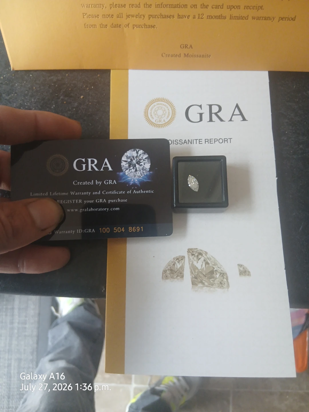 GRA Marquise Cut Moissanite Diamond 1.0 Carat