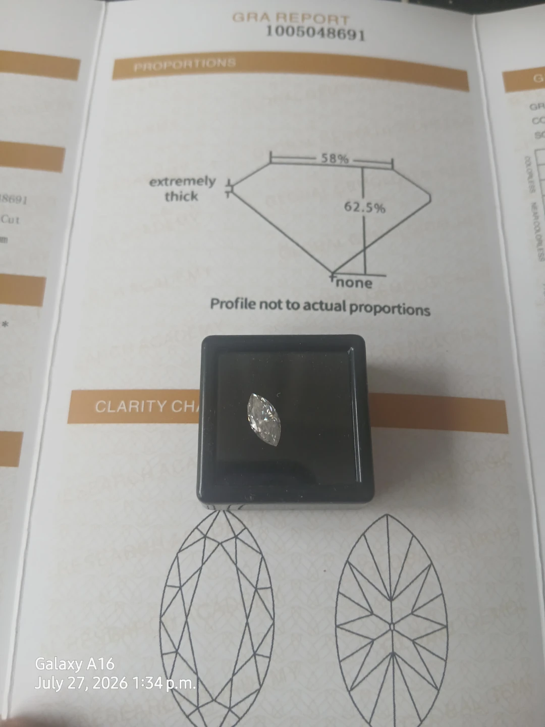 GRA Marquise Cut Moissanite Diamond 1.0 Carat - photo 4