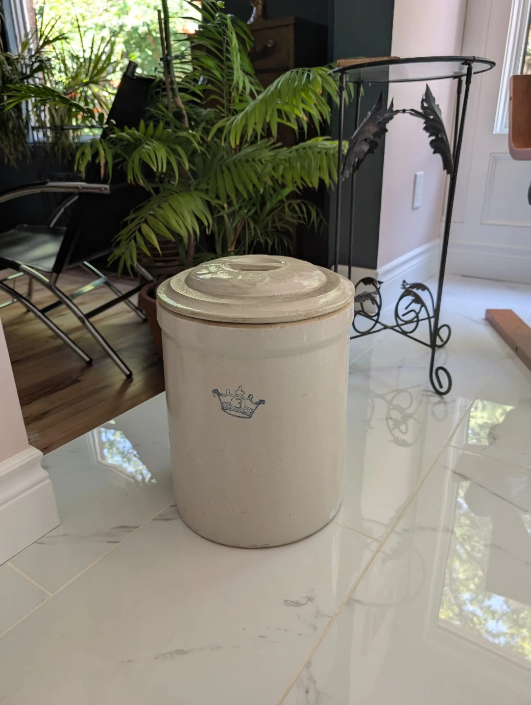 Robinson Ransbottom 3 gallon crock pottery with lid - photo 2