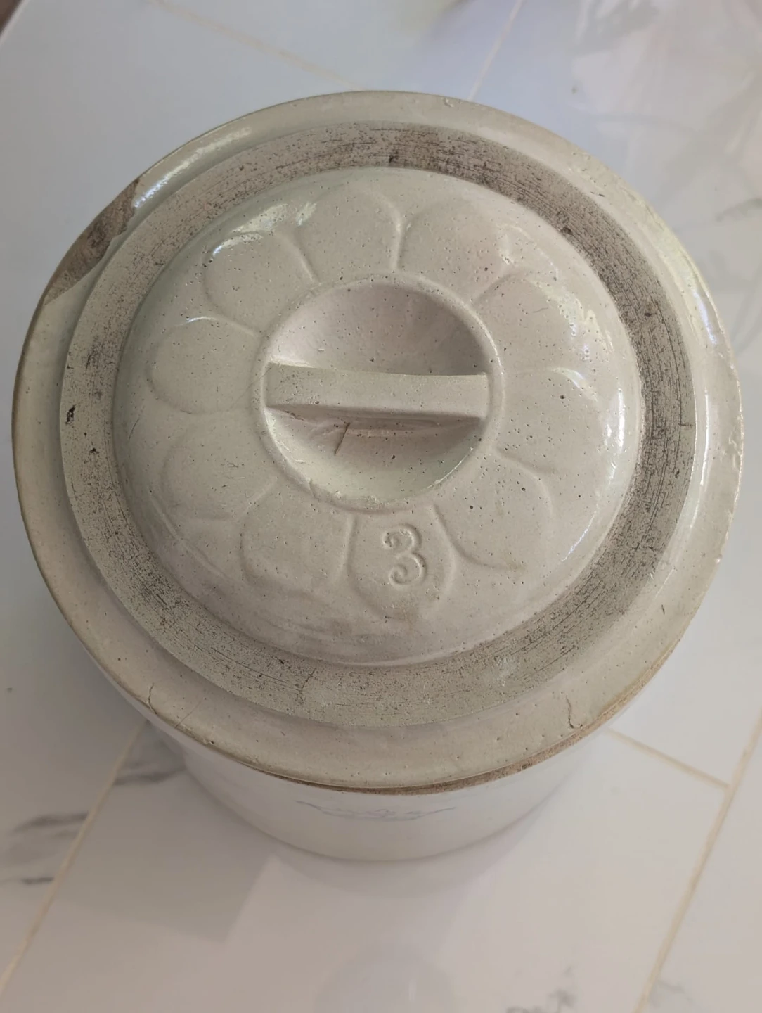 Robinson Ransbottom 3 gallon crock pottery with lid - photo 4
