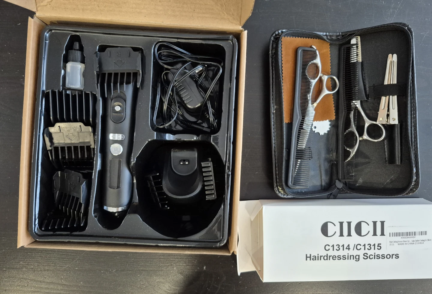 Professional Hair Clipper Kit and Scissors Set - photo 2