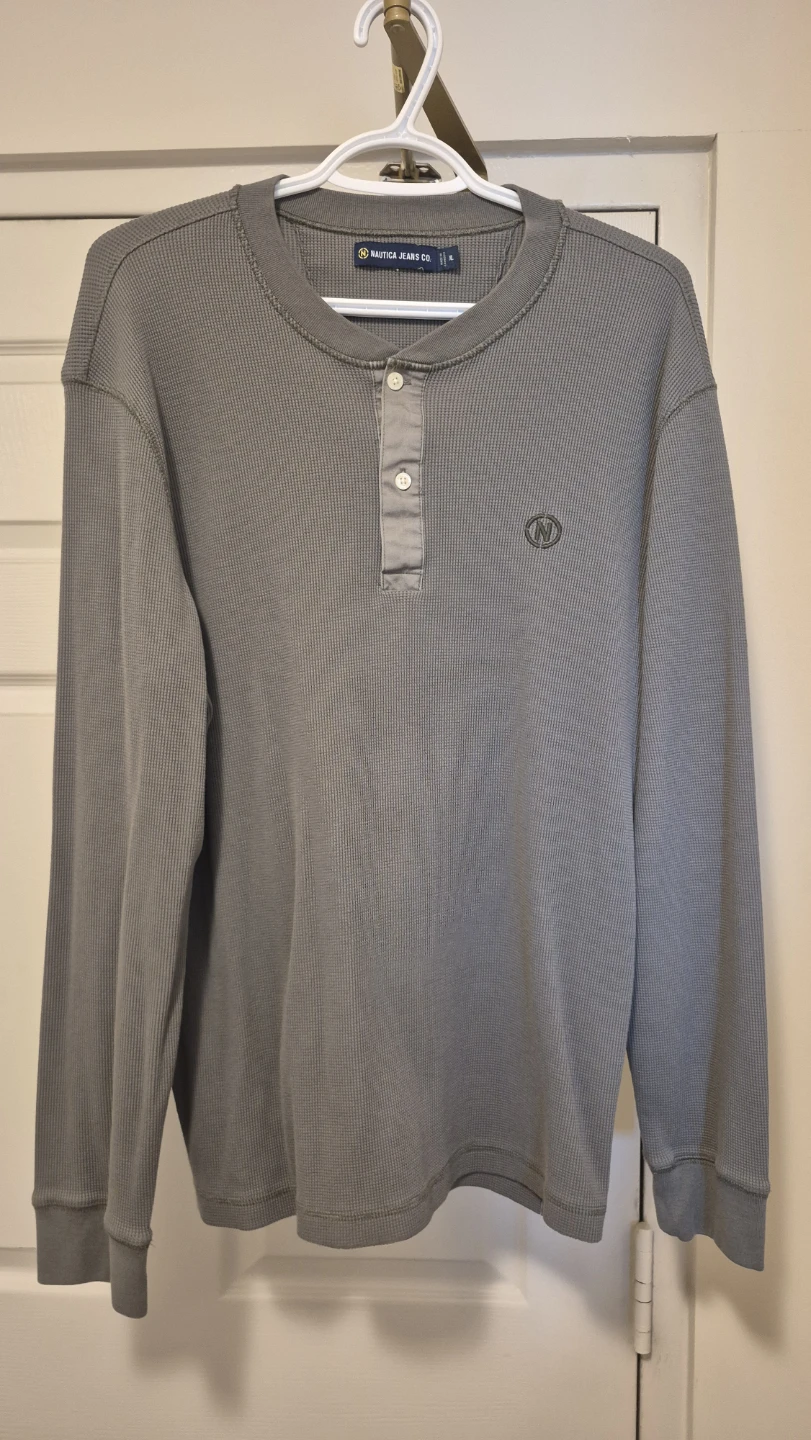 Nautica Jeans Co. Men's Henley Long Sleeve Shirt XL