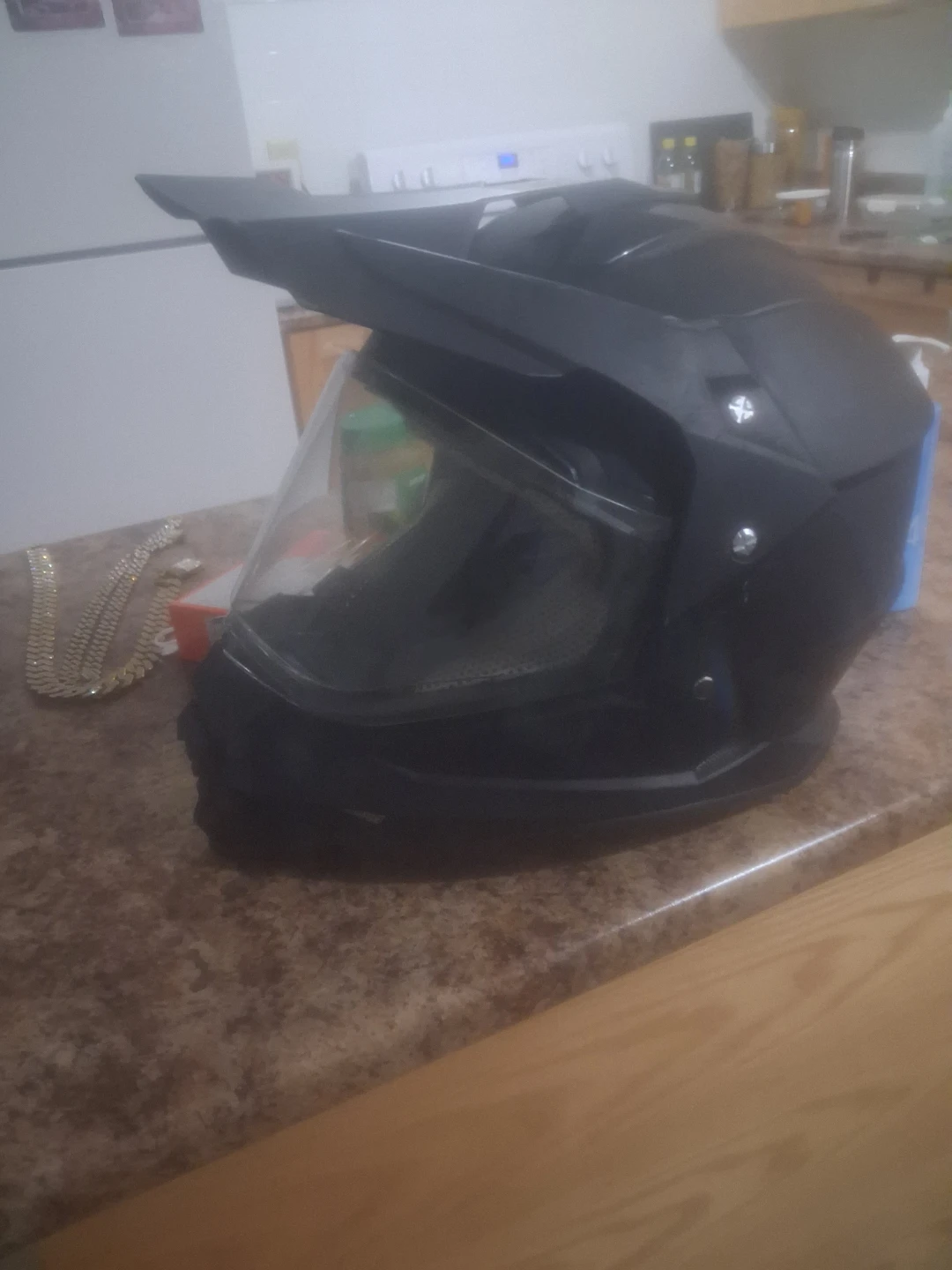Black Motorcycle Helmet